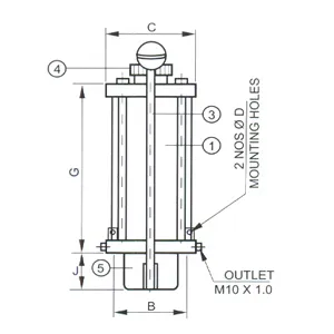 Hand Operated Grease Pumps H-250-4A, H-600-6A, H-1000-10A